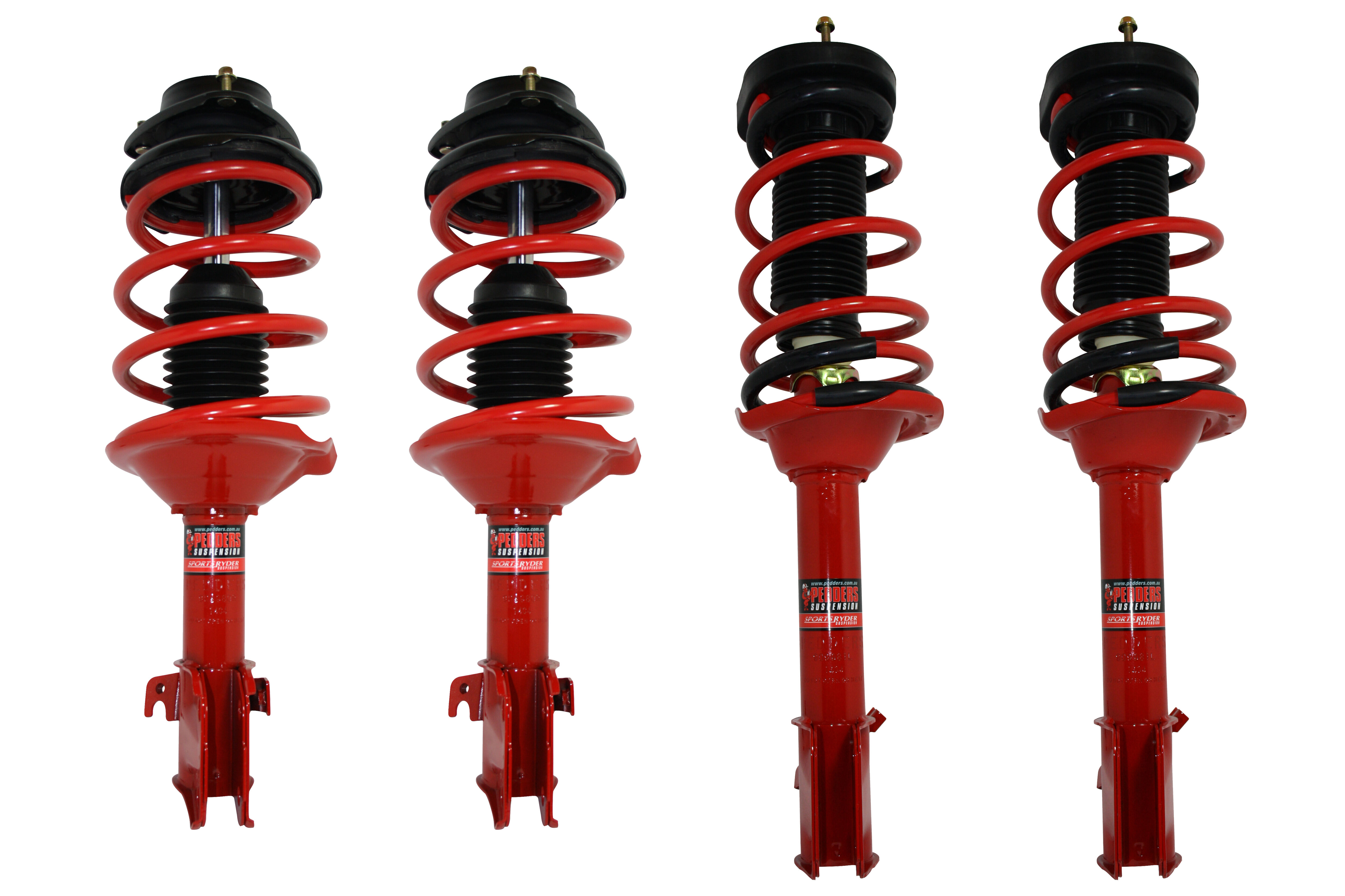 2002-2007 Subaru Impreza WRX Sedan Pedders Lowering Springs + Shock Absorber Kit Front and Rear 8PC - PED-803035