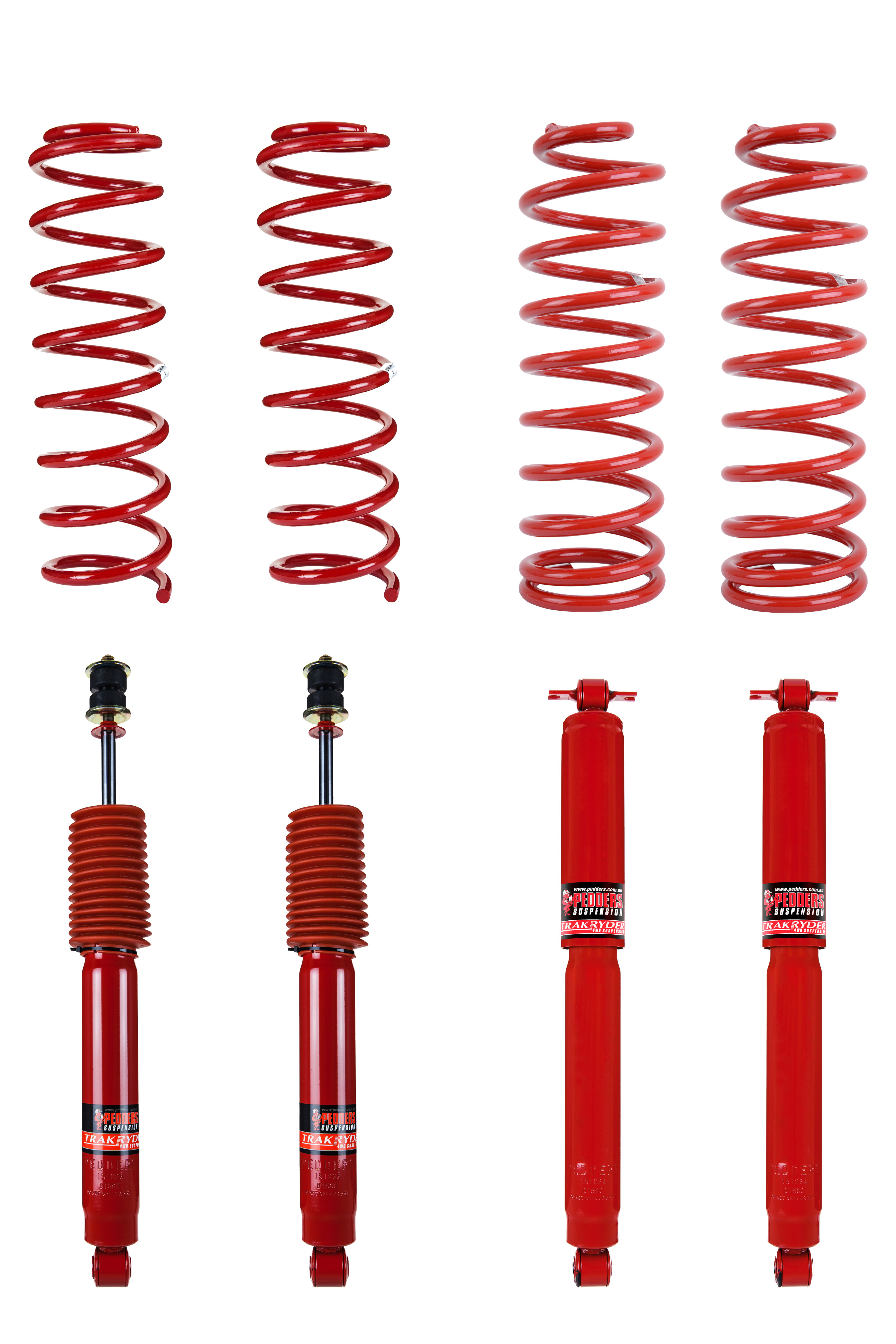 2011 Jeep Wrangler 70th Aniv/UnLTD 70th Aniv 4DR Pedders Suspension Lift Kit Front and Rear 8PC - PED-814105