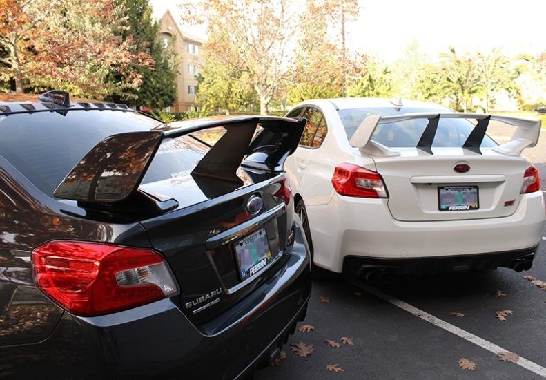 2015-2021 Subaru WRX STI Sedan Black Wing Stabilizer by Perrin
