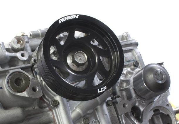 1993-2014 Subaru Impreza WRX & STI EJ Black Lightweight Crank Pulley by Perrin