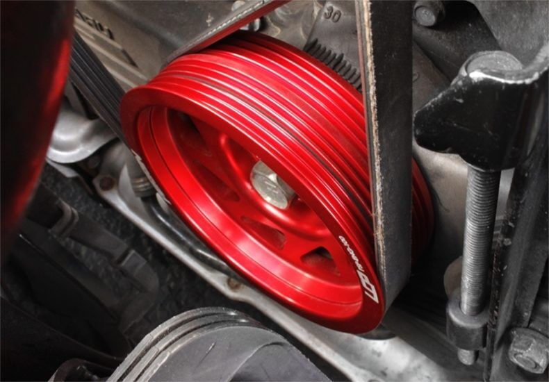 1993-2014 Subaru Impreza WRX & STI EJ Red Lightweight Crank Pulley by Perrin