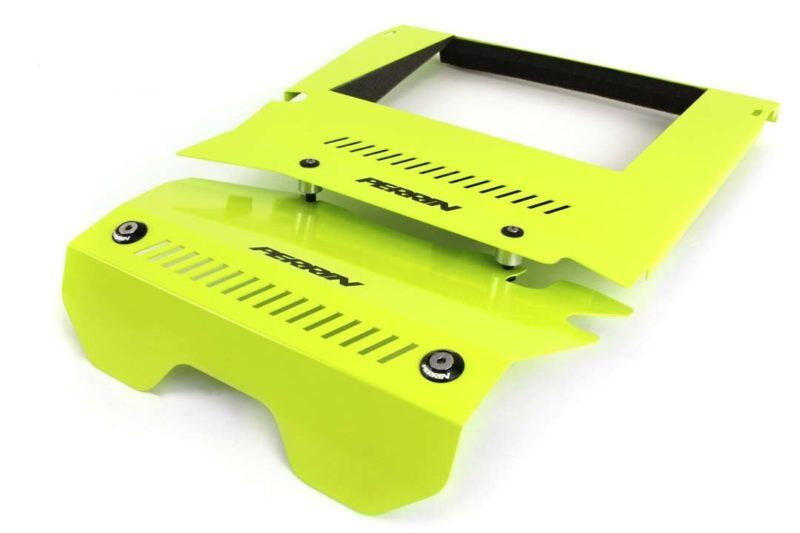 2015-2021 Subaru WRX Neon Yellow Intercooler Shroud and Belt Cover Kit by Perrin - PSP-ENG-165NY