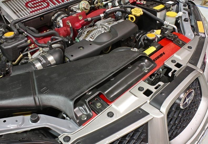 2002-2007 Subaru Impreza WRX Red Radiator Shroud by Perrin