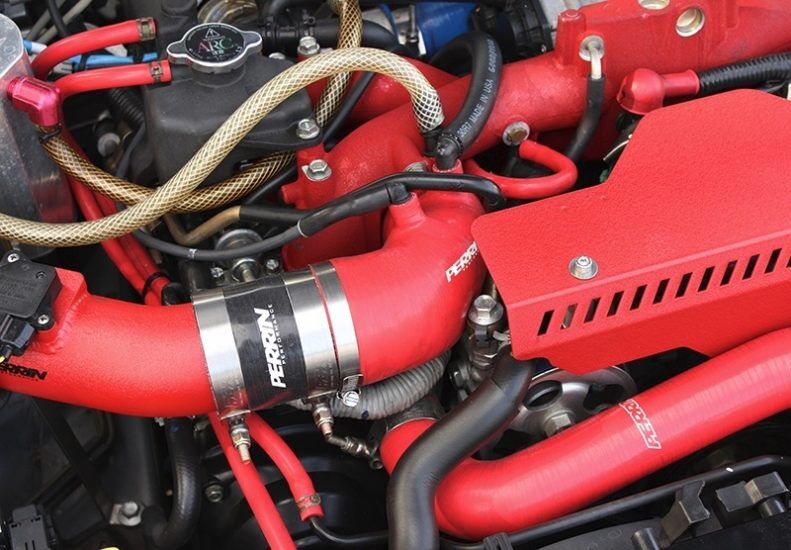 2004-2008 Subaru Forester XT Red 2.4" Inlet Hose by Perrin