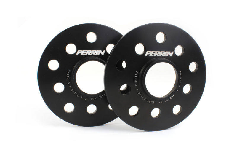 2000-2018 Subaru Forester XT Black 7mm Wheel Spacers by Perrin - PSP-WHL-107BK