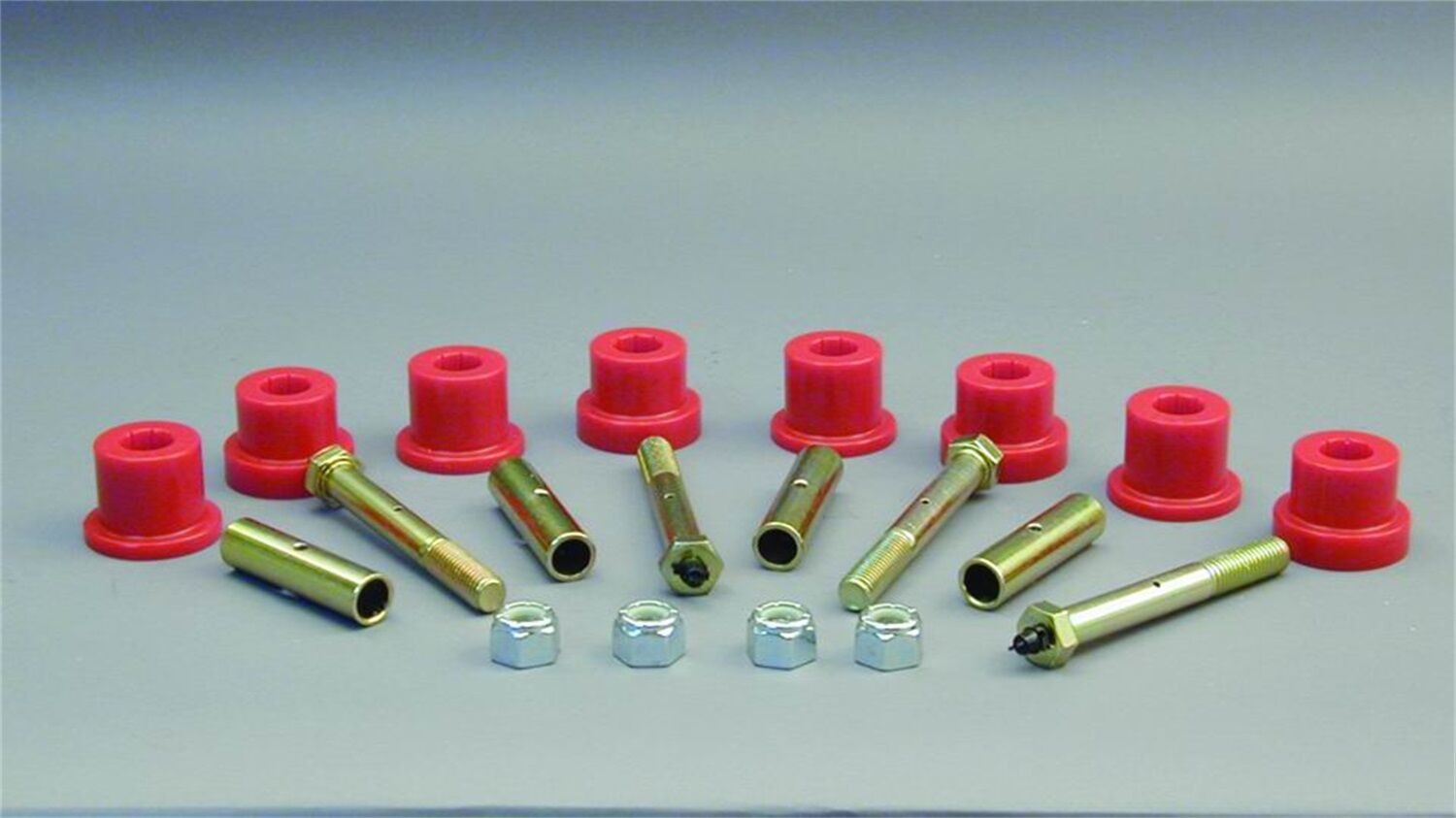 1976-1983 Jeep CJ5 Greasable Spring/Shackle Bushing Kit Red Prothane - 1-1016