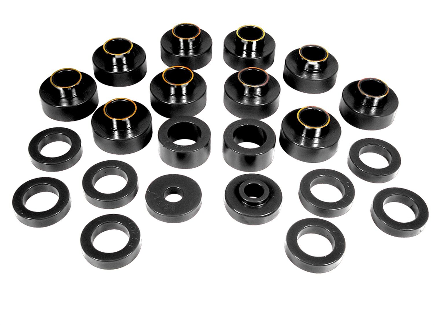 1981-1986 Jeep CJ7 Body Mount Kit Black Prothane - 1-104-BL