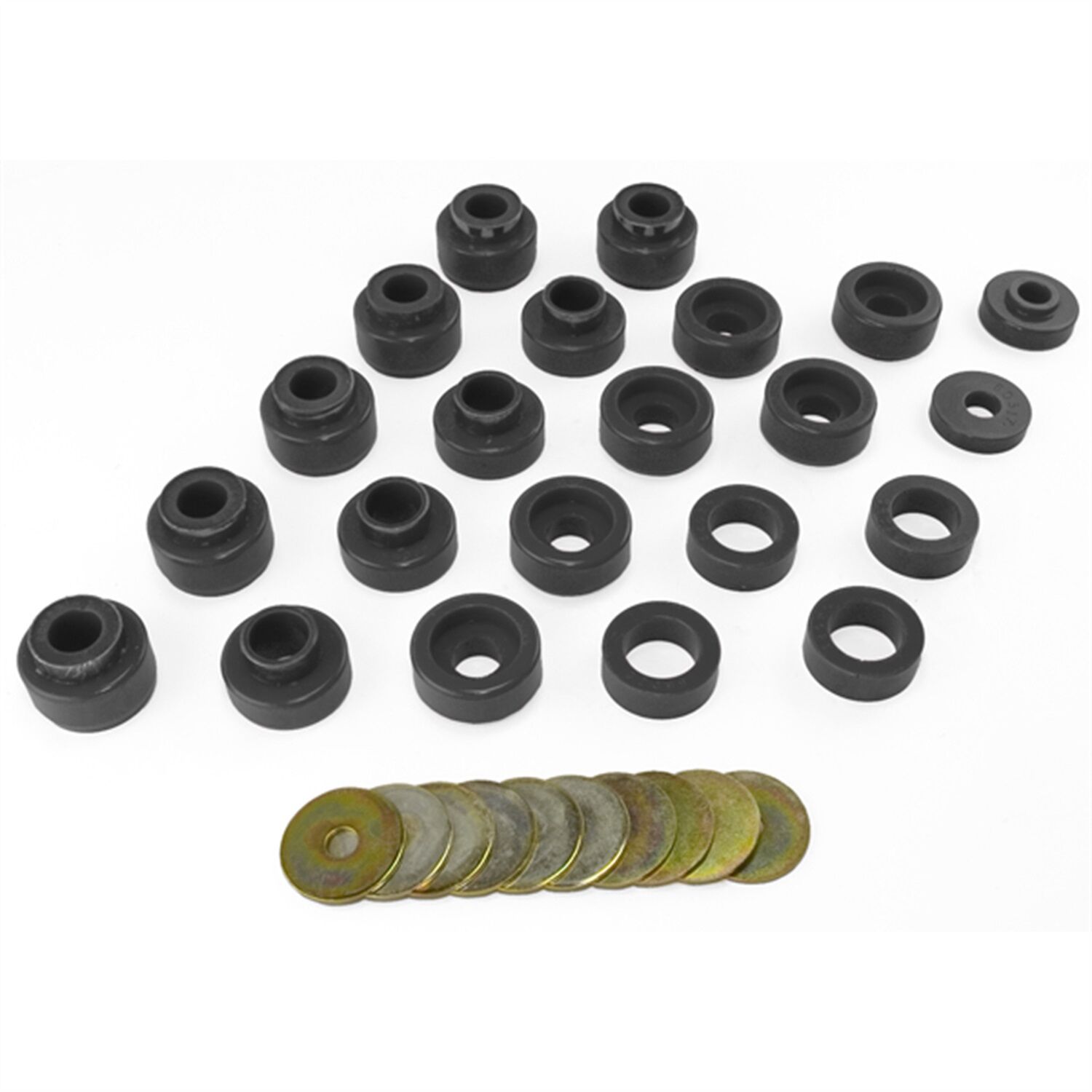 1987-1995 Jeep Wrangler Body Mount Kit Black Prothane - 1-105-BL