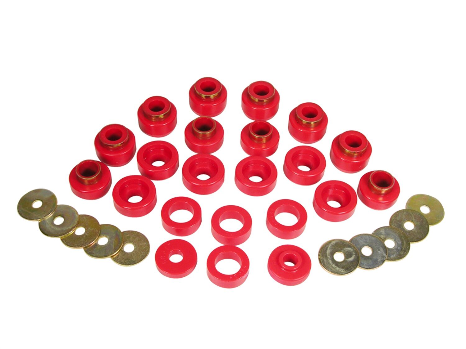1987-1995 Jeep Wrangler Body Mount Kit Red Prothane - 1-105