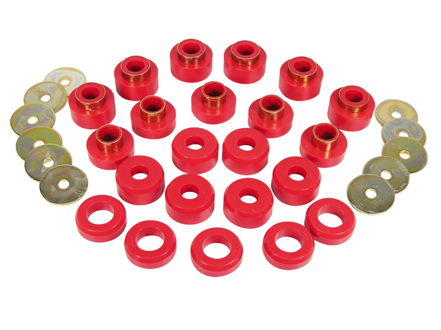 1997-2003 Jeep Wrangler Body Mount Kit Red Prothane - 1-107