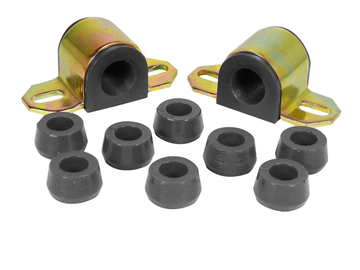 1976-1986 Jeep CJ7 Front Sway Bar Bushing Kit Black Prothane - 1-1101-BL
