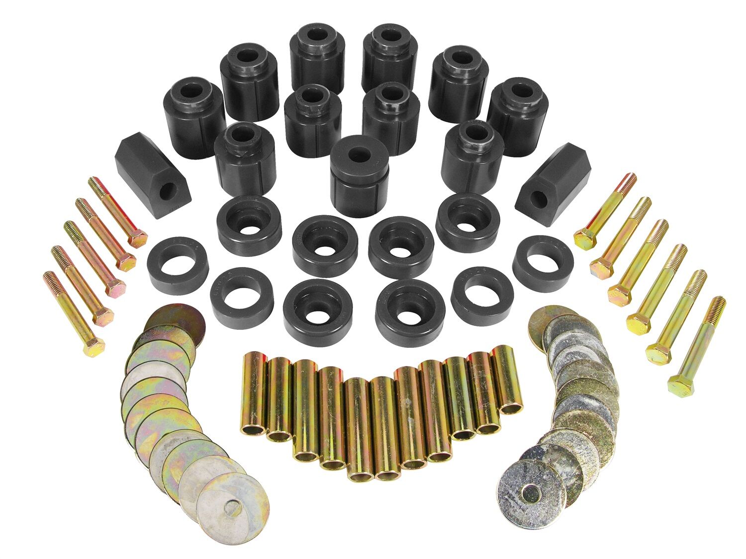 1987-1995 Jeep Wrangler Body Lift Kit Black Prothane - 1-113-BL