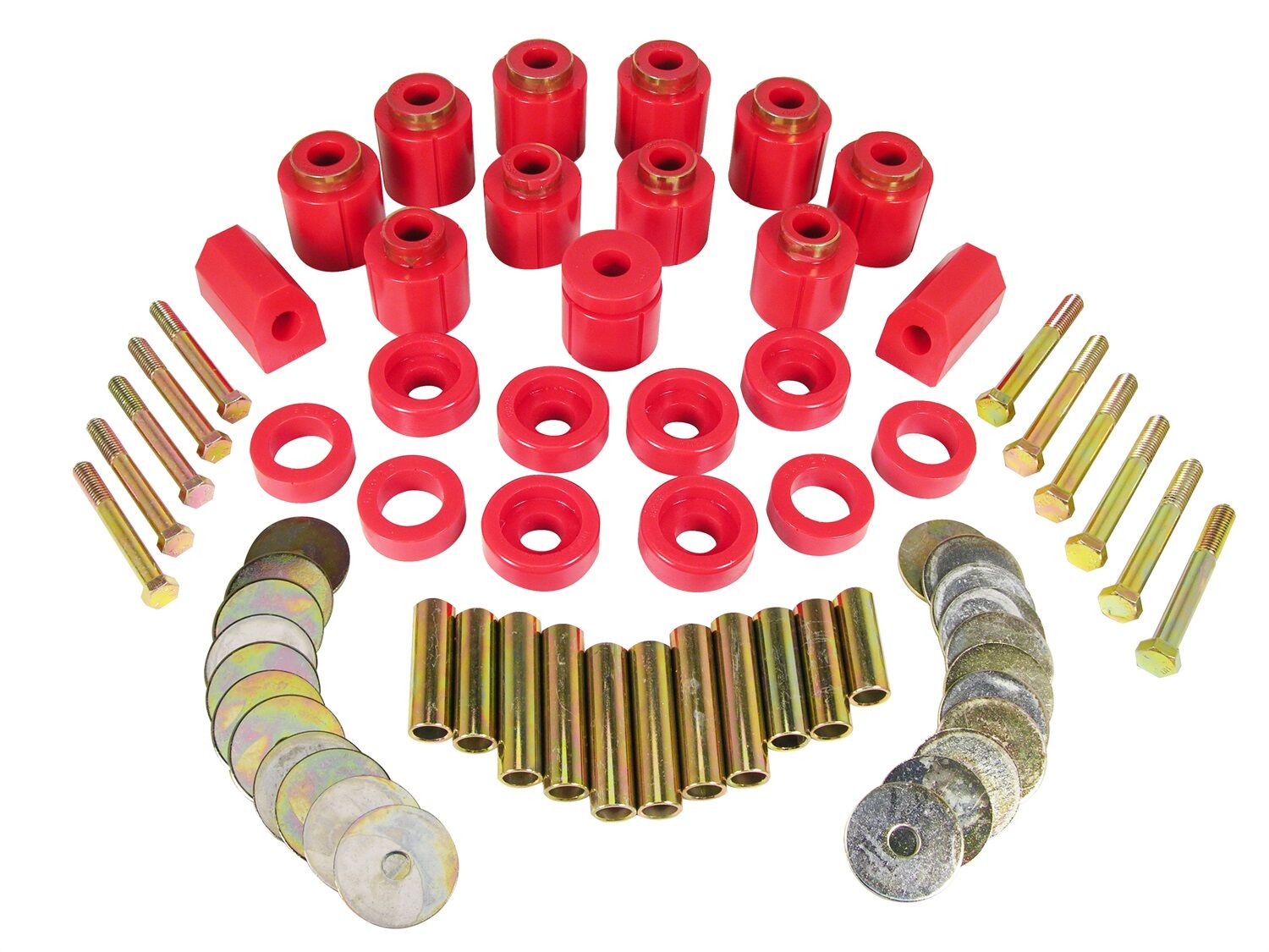 1987-1995 Jeep Wrangler Body Lift Kit Red Prothane - 1-113