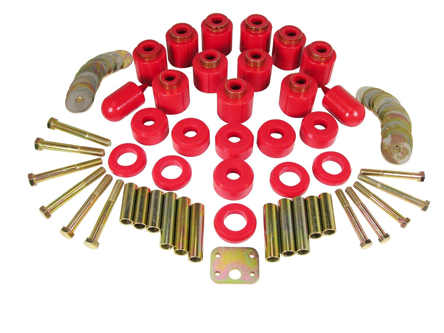 2004-2006 Jeep Wrangler Rubicon/SE/Sport/X Body Lift Kit Red Prothane - 1-114