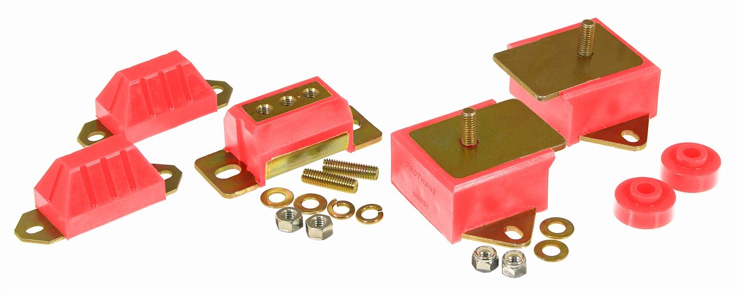 1976-1983 Jeep CJ5 4.2L Drive Train Kit Red Prothane - 1-1901