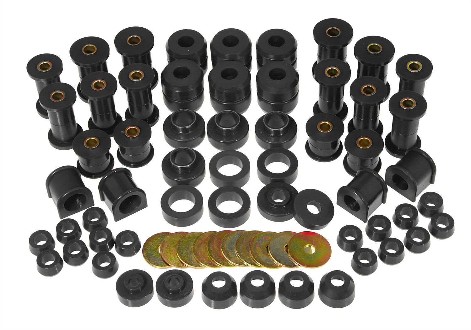 1987-1995 Jeep Wrangler Total Bushing Kit Black Prothane - 1-2005-BL