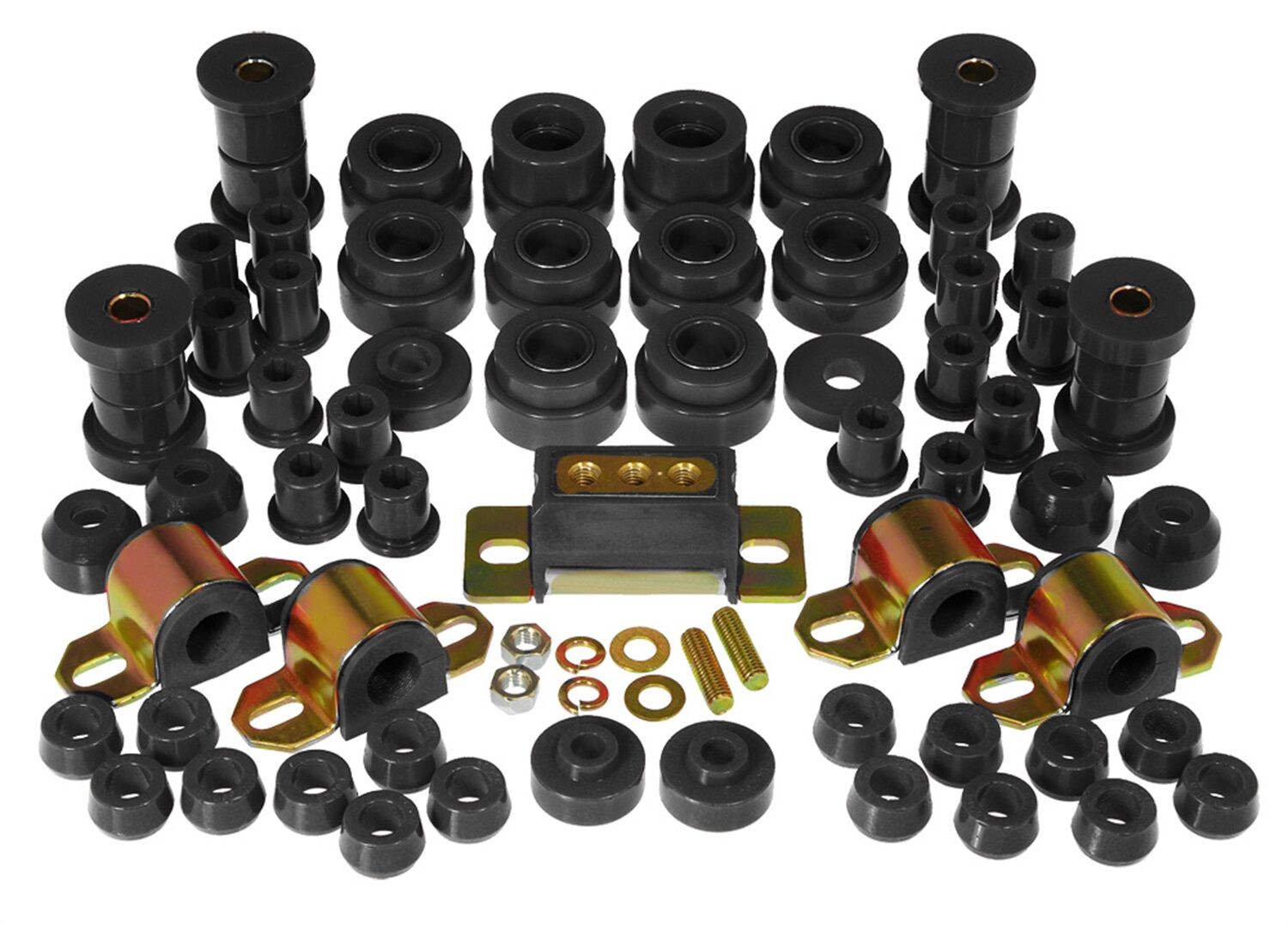 1980-1983 Jeep CJ5 Total Bushing Kit Black Prothane - 1-2008-BL