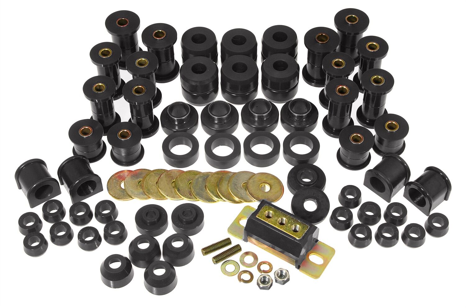 1987-1995 Jeep Wrangler Total Bushing Kit Black Prothane - 1-2009-BL