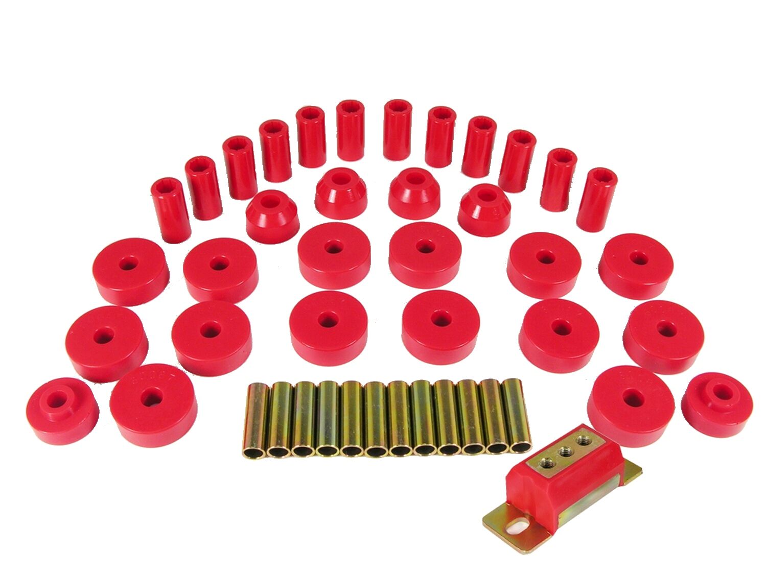 1975 Jeep CJ5 Total Bushing Kit Red Prothane - 1-2013