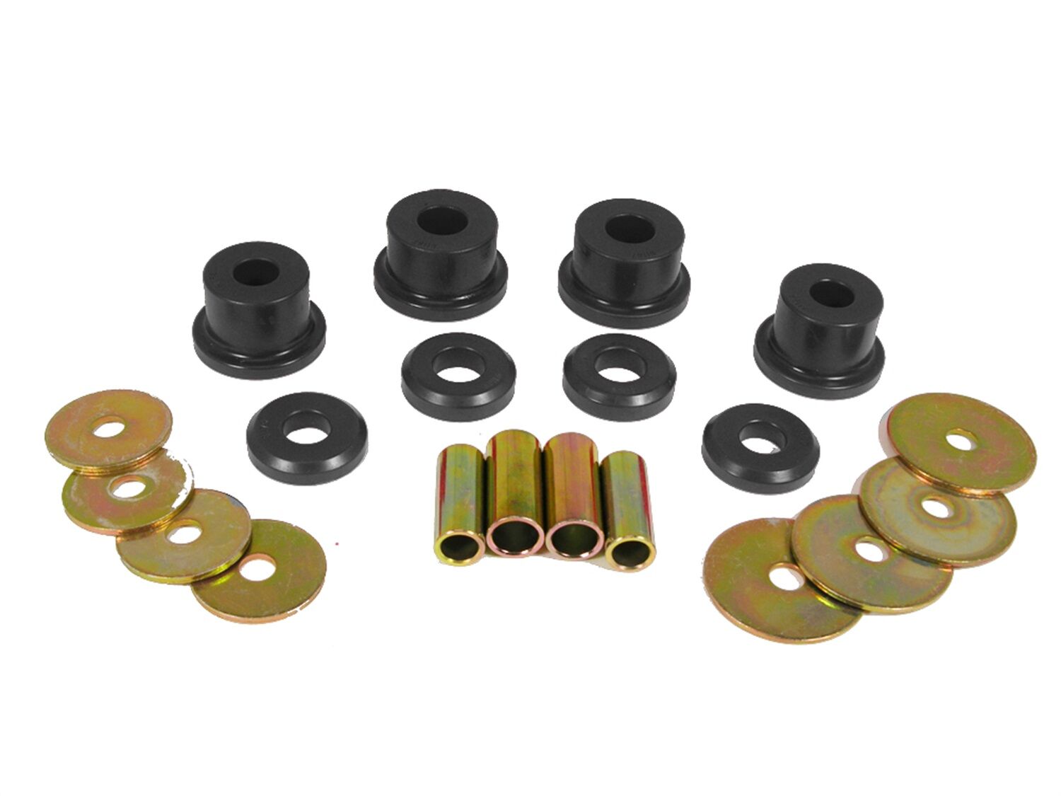 1990-1994 Mitsubishi Eclipse Base/GS/GST Rear Subframe Bushing Mount Kit Black Prothane - 13-101-BL