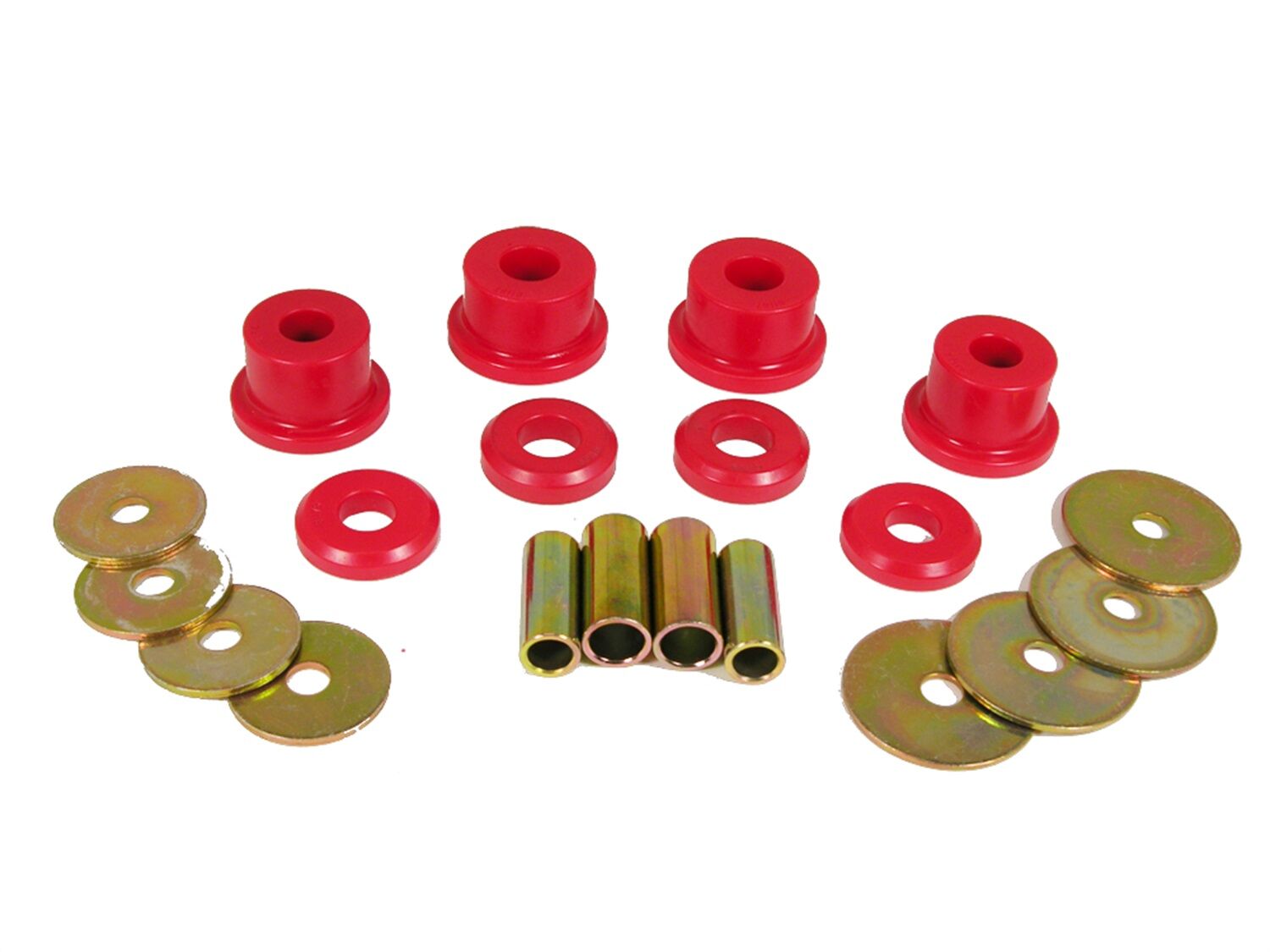 1990-1994 Mitsubishi Eclipse Base/GS/GST Rear Subframe Bushing Mount Kit Red Prothane - 13-101