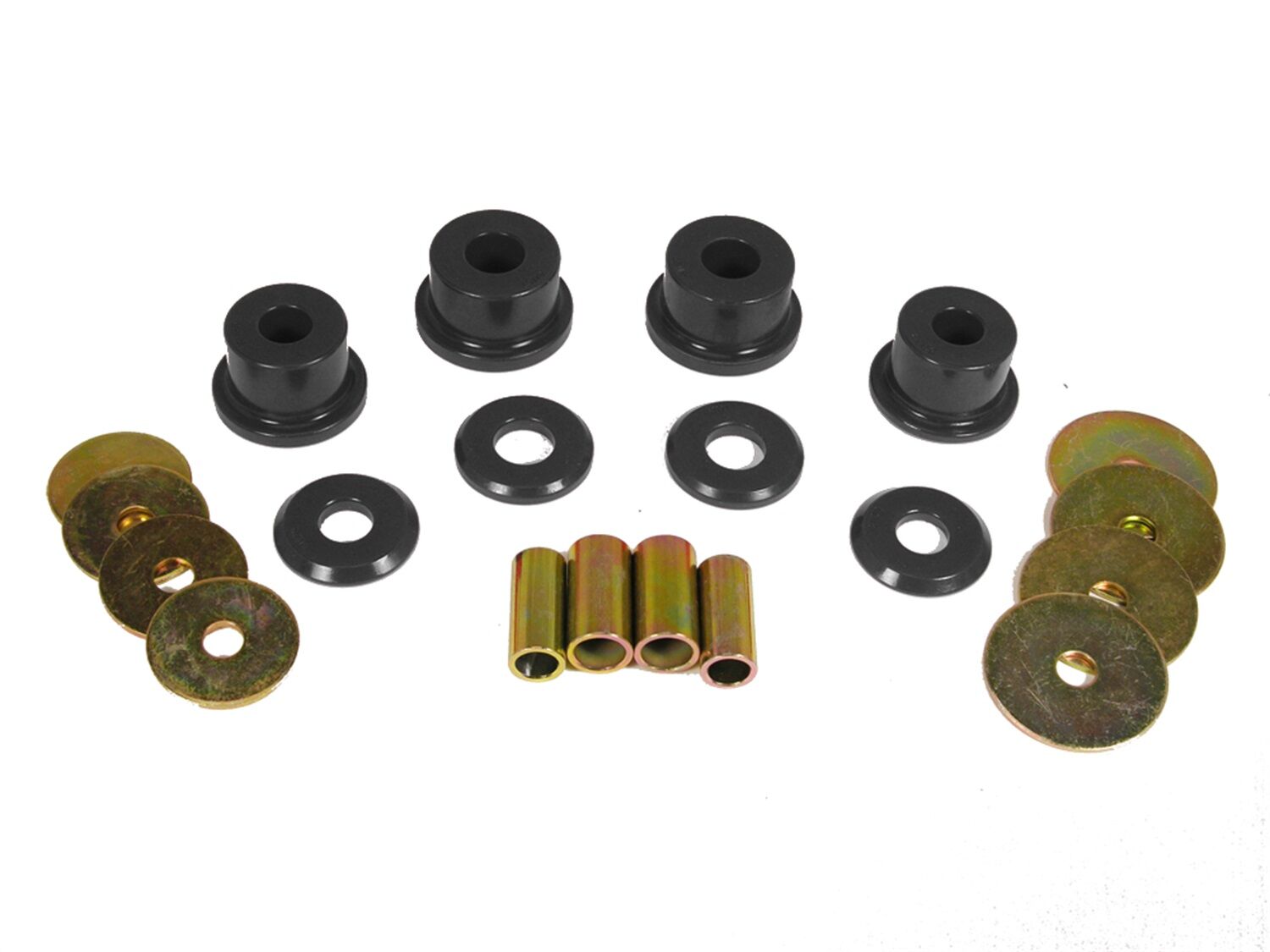 1990-1994 Mitsubishi Eclipse GSX Rear Subframe Bushing Mount Kit Black Prothane - 13-102-BL