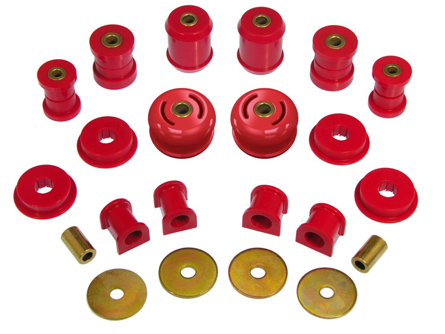 2005-2006 Mitsubishi Lancer EVO MR/EVO RS Total Bushing Kit Red Prothane - 13-2003