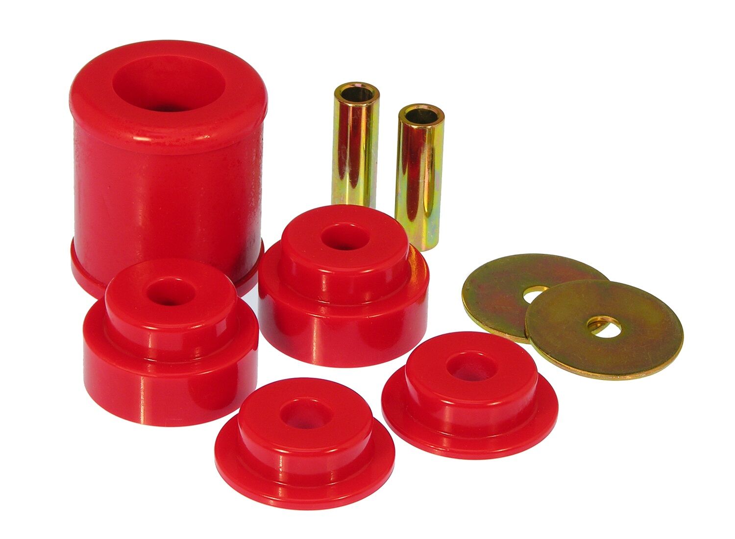 2003-2009 Nissan 350z Front Differential Bushing Kit Red Prothane - 14-1603