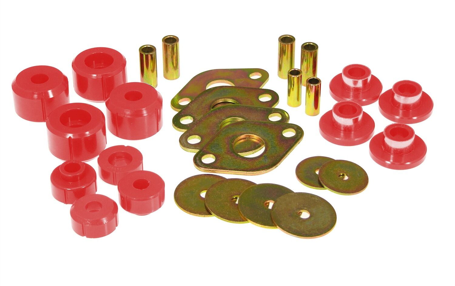 1996-1997 Toyota Tacoma DLX Body And Cab Mount Bushing Kit Red Prothane - 18-103