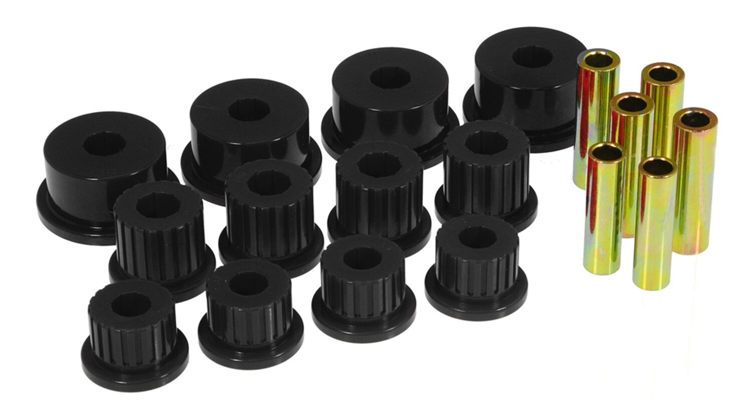 1997-1998 Dodge Ram 1500 Laramie/Sport/ST/WS Rear Leaf Spring Eye/Shackle Bushing Kit Black Prothane - 4-1008-BL
