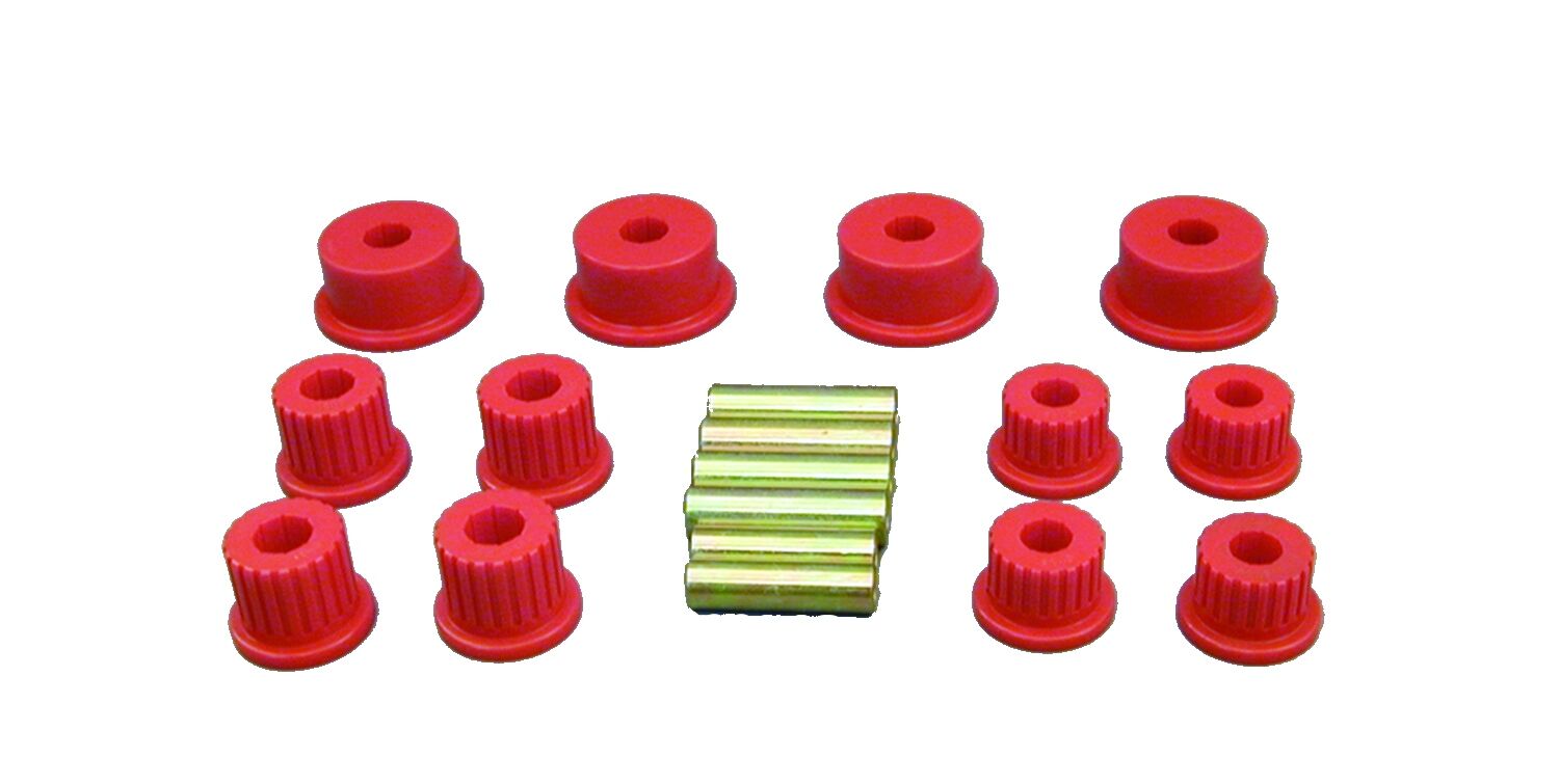 1997-1998 Dodge Ram 1500 Laramie/Sport/ST/WS Rear Leaf Spring Eye/Shackle Bushing Kit Red Prothane - 4-1008