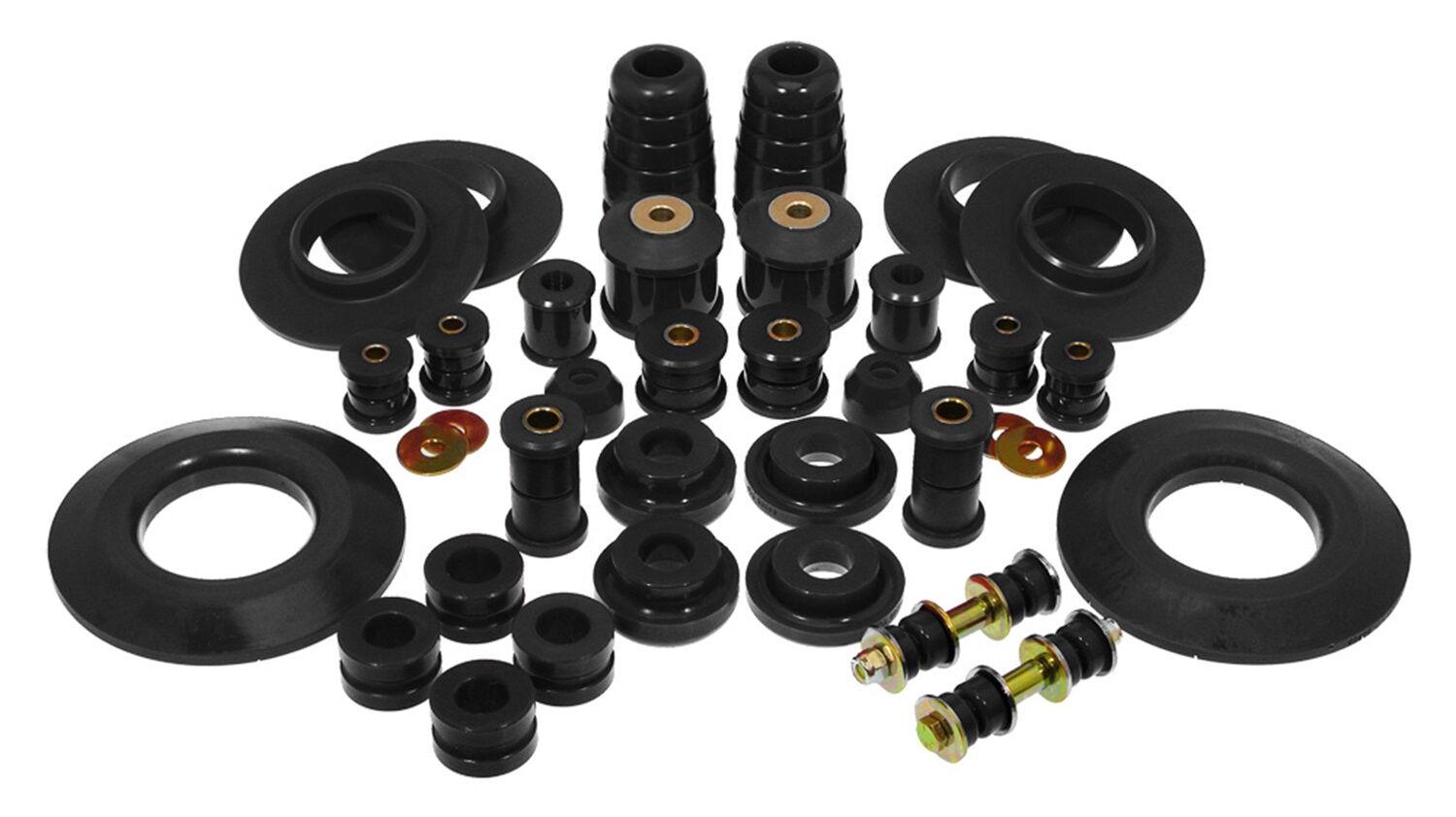 2005-2006 Chrysler PT Cruiser Base/GT/Touring Total Bushing Kit Black Prothane - 4-2006-BL