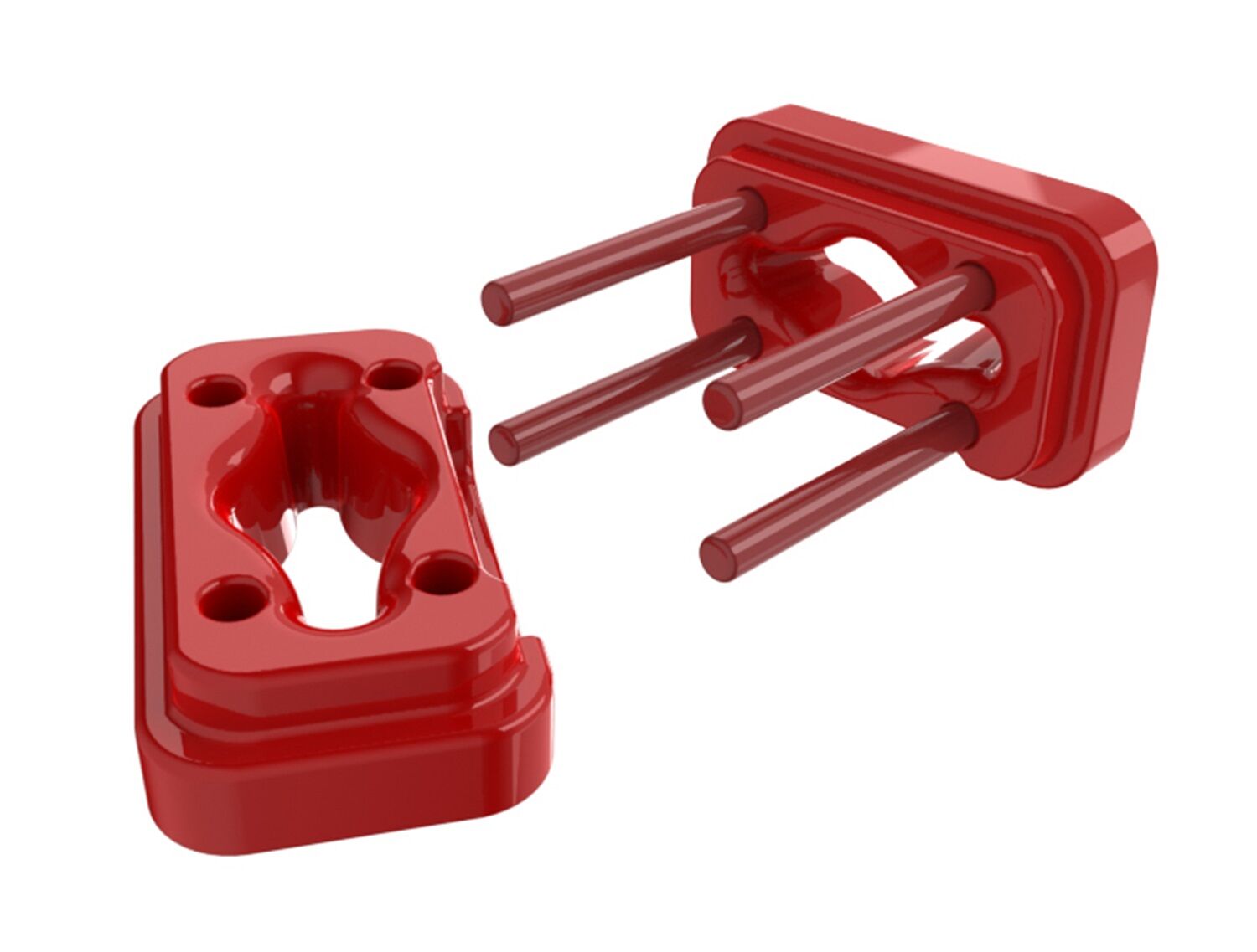 2004-2007 Dodge Ram 3500 5.9L Motor Mount Insert Kit Red Prothane - 4-508