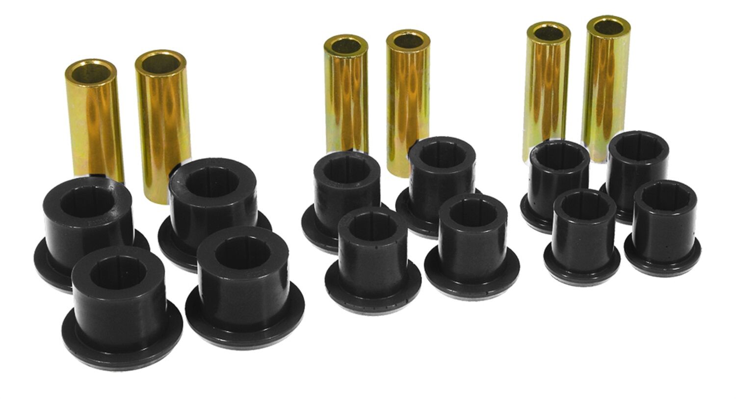 1999-2003 Ford F-150 Lariat/XL/XLT Rear Leaf Spring Eye/Shackle Bushing Kit Black Prothane - 6-1024-BL