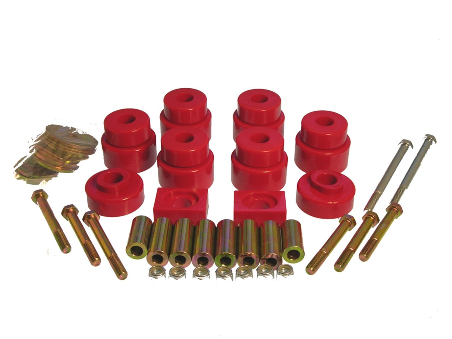 2001-2003 Ford F-150 Harley-Davidson/King Ranch/Lariat/XLT Body And Cab Mount Bushing Kit Red Prothane - 6-115