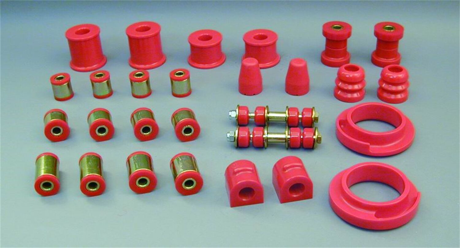 2005-2006 Ford Focus ZX3/ZX4/ZX4 ST/ZX5 Total Bushing Kit Red Prothane - 6-2026
