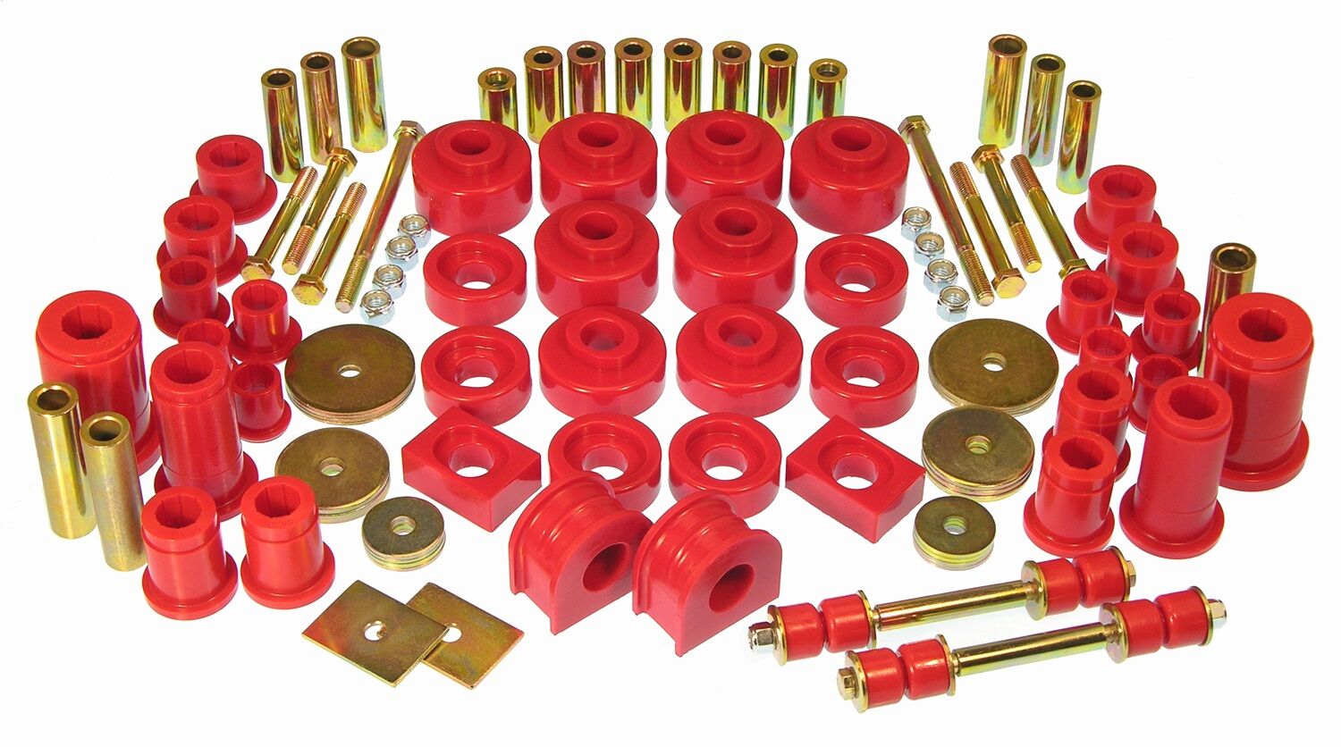 2002-2003 Ford F-150 Lariat/XL/XLT RWD Total Bushing Kit Red Prothane - 6-2035