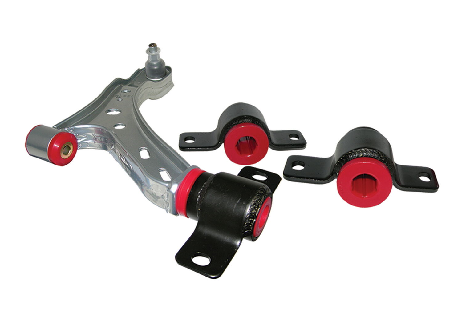 2005-2012 Ford Mustang Front Lower Control Arm Bushing Kit Red Prothane - 6-220
