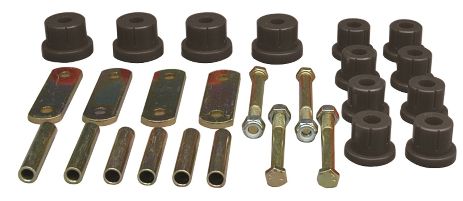1975-1981 Chevy Camaro Rear Leaf Spring Eye/Shackle Bushing Kit Black Prothane - 7-1050-BL