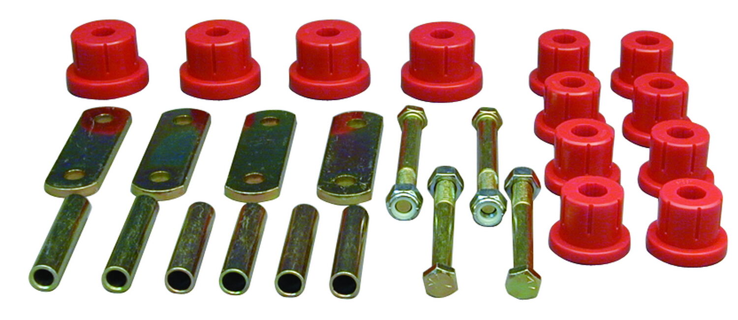 1976-1981 Pontiac Firebird Base/Esprit/Formula Rear Leaf Spring Eye/Shackle Bushing Kit Red Prothane - 7-1050