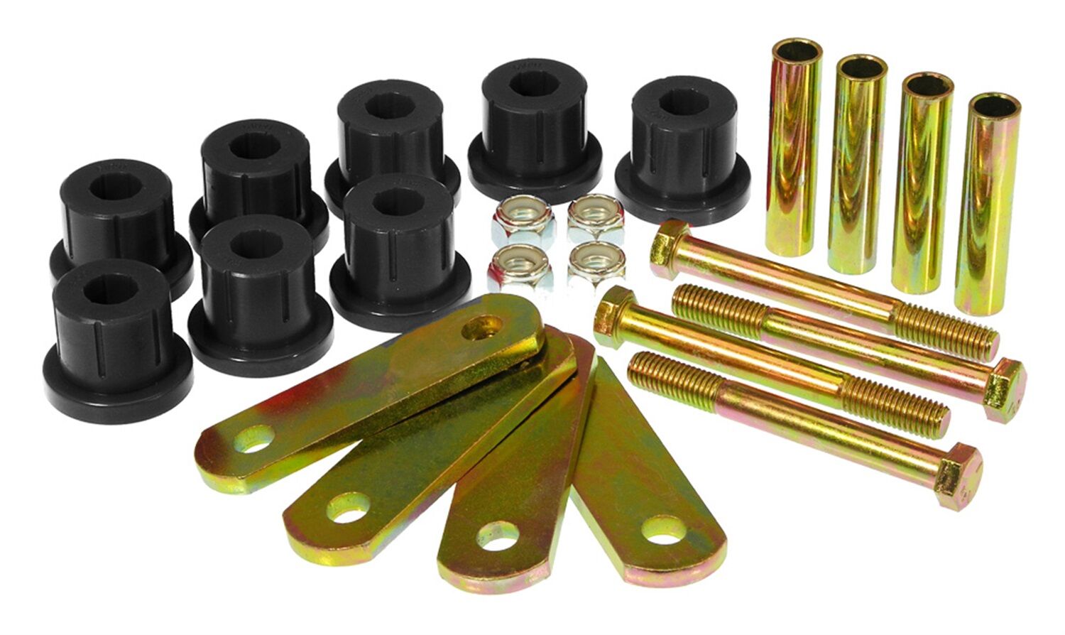 1975-1981 Chevy Camaro Rear Leaf Spring Eye/Shackle Bushing Kit Black Prothane - 7-1051-BL
