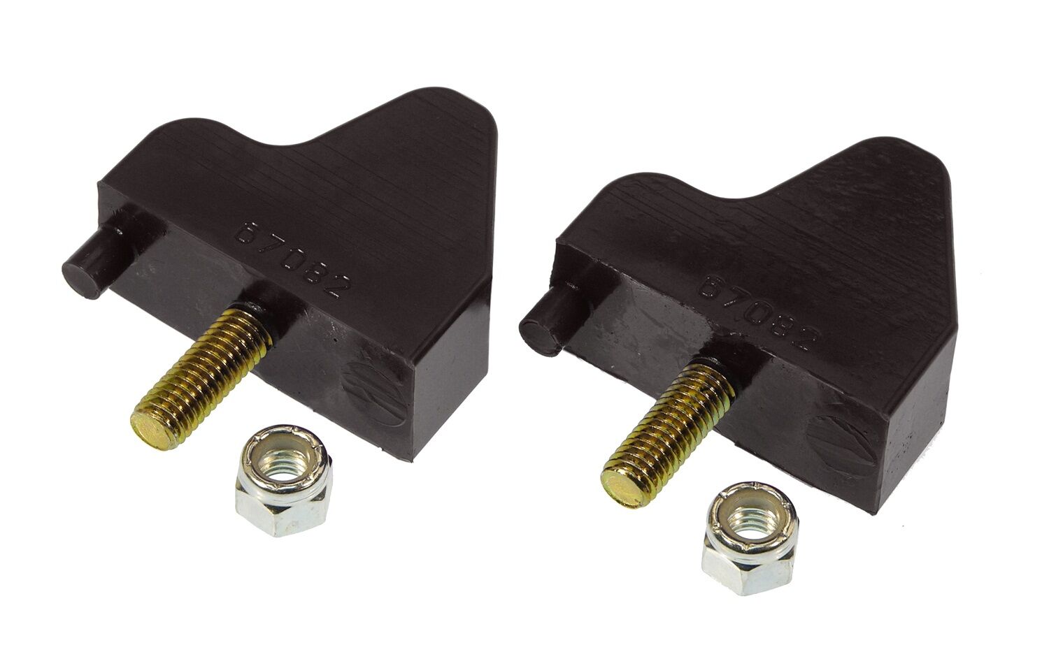 1975-1981 Chevy Camaro Front Bump Stop Kit Black Prothane - 7-1302-BL