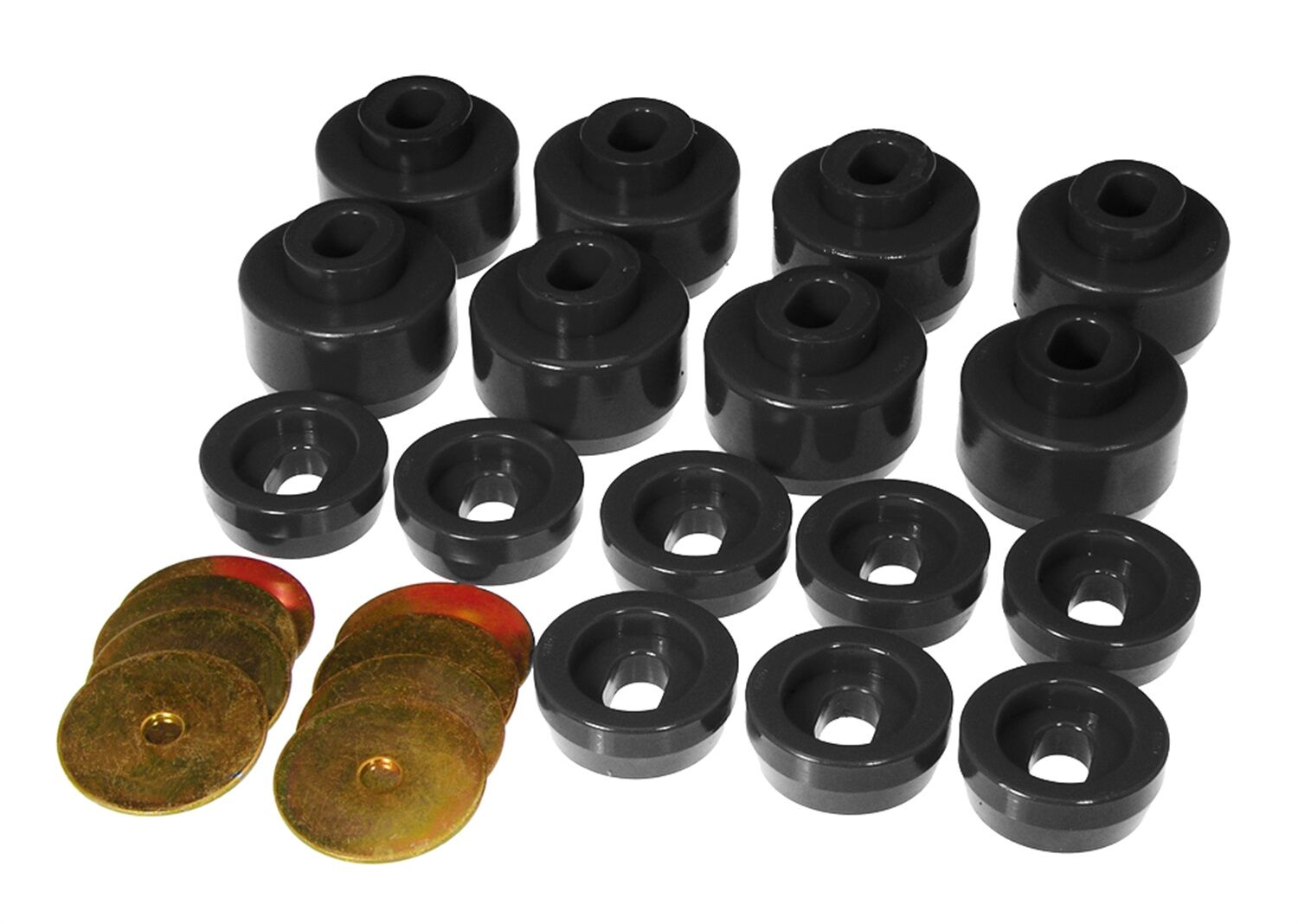 1999-2002 Chevy Silverado 1500 Body And Cab Mount Bushing Kit Black Prothane - 7-141-BL