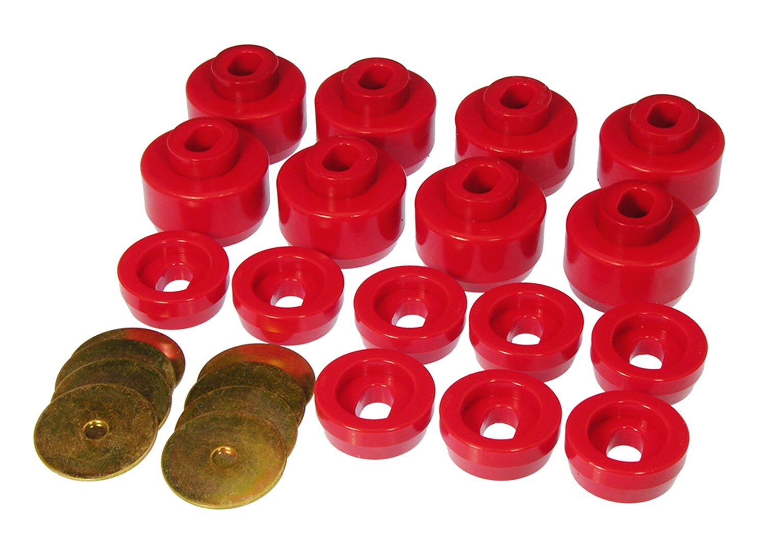 2001-2003 GMC Sierra 1500 SL Body And Cab Mount Bushing Kit Red Prothane - 7-141