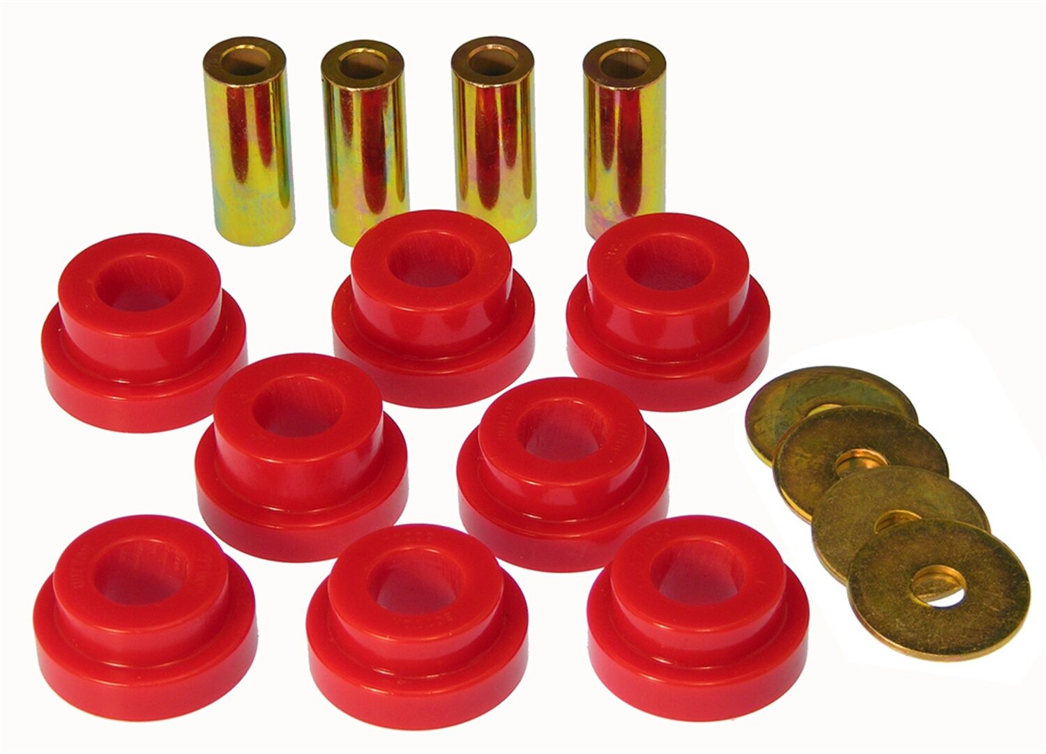 2007-2009 Chevy Silverado 1500 4WD Front Differential Carrier Bushing Kit Red Prothane - 7-1614