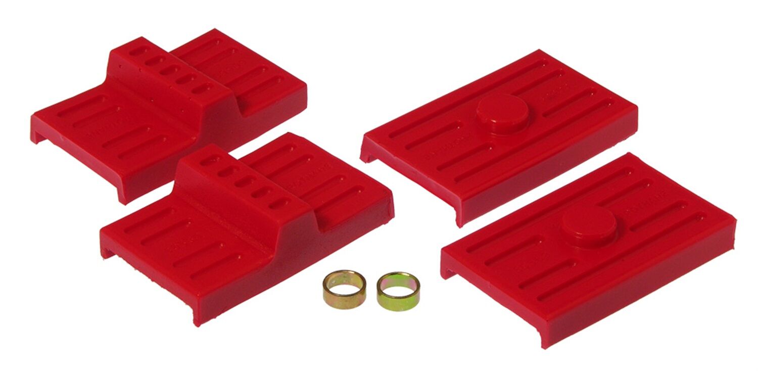 1976-1981 Pontiac Firebird Base/Esprit/Formula Rear Leaf Spring Pad Kit Red Prothane - 7-1709