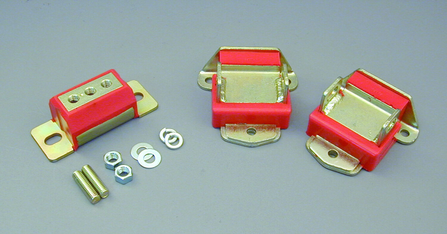 1975-1982 Chevy Corvette Motor/Transmission Mount Combo Red Prothane - 7-1901