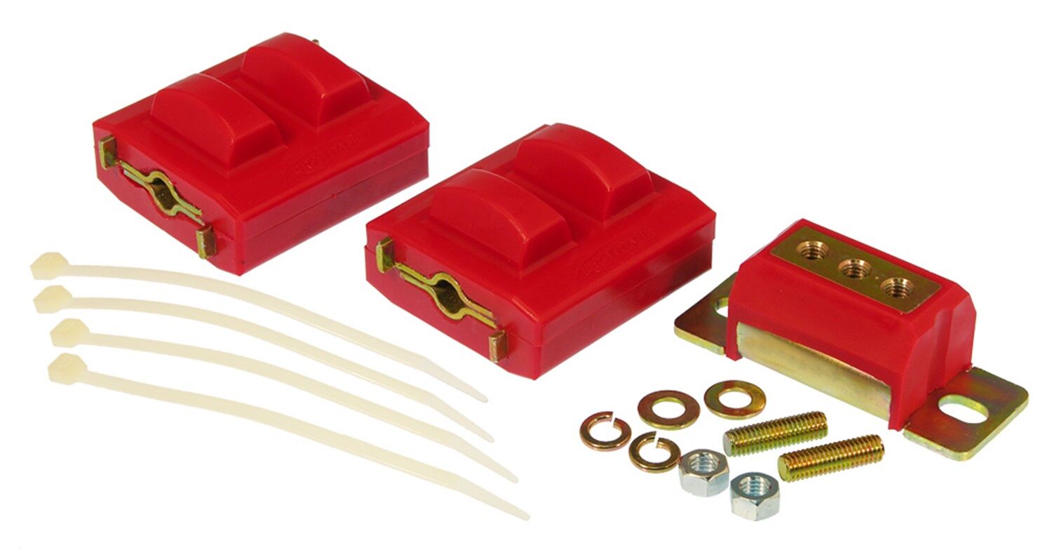 1985-1986 Chevy Camaro V8 5.0L Motor/Transmission Mount Combo Red Prothane - 7-1906