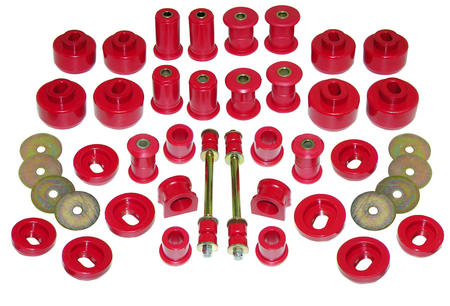 2006 Chevy Silverado 1500 WT RWD Total Bushing Kit Red Prothane - 7-2042