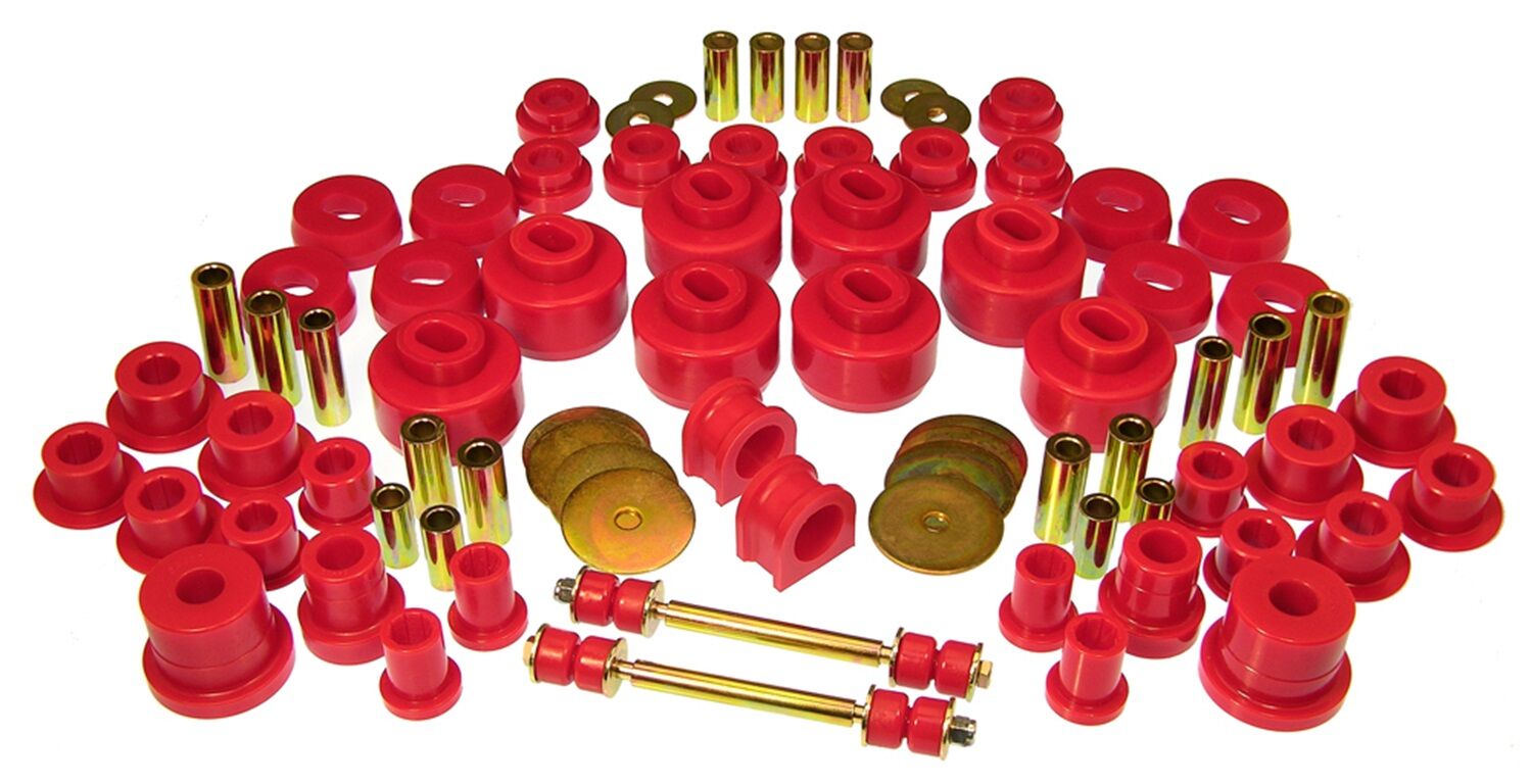 2007-2013 GMC Sierra 1500 SLE/SLT/WT 4WD Total Bushing Kit Red Prothane - 7-2047